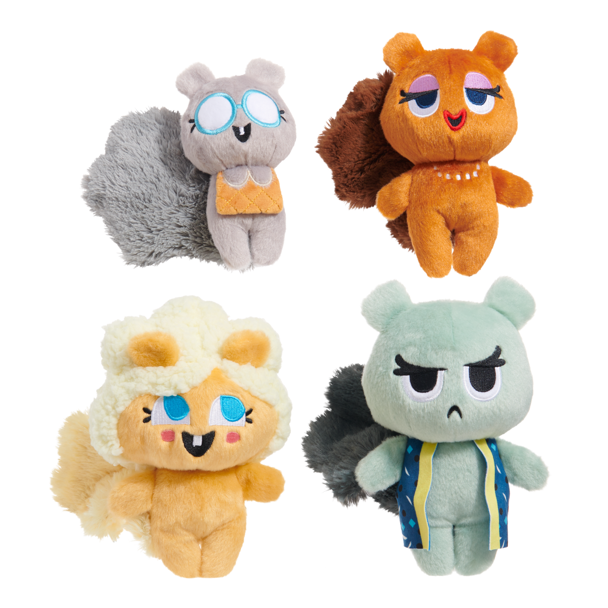 Golden Squirrels Plush Multi-Part Dog Toy