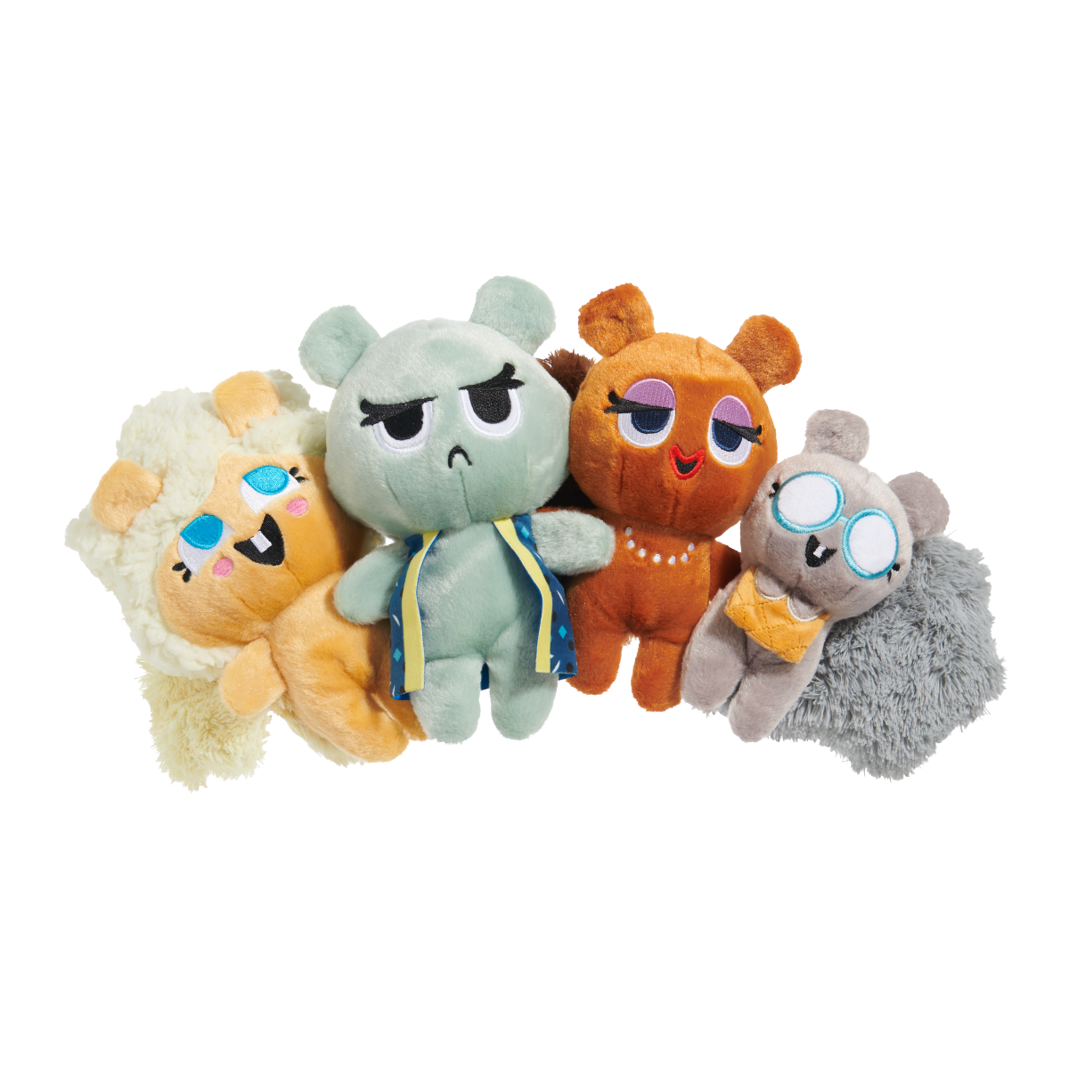 Golden Squirrels Plush Multi-Part Dog Toy