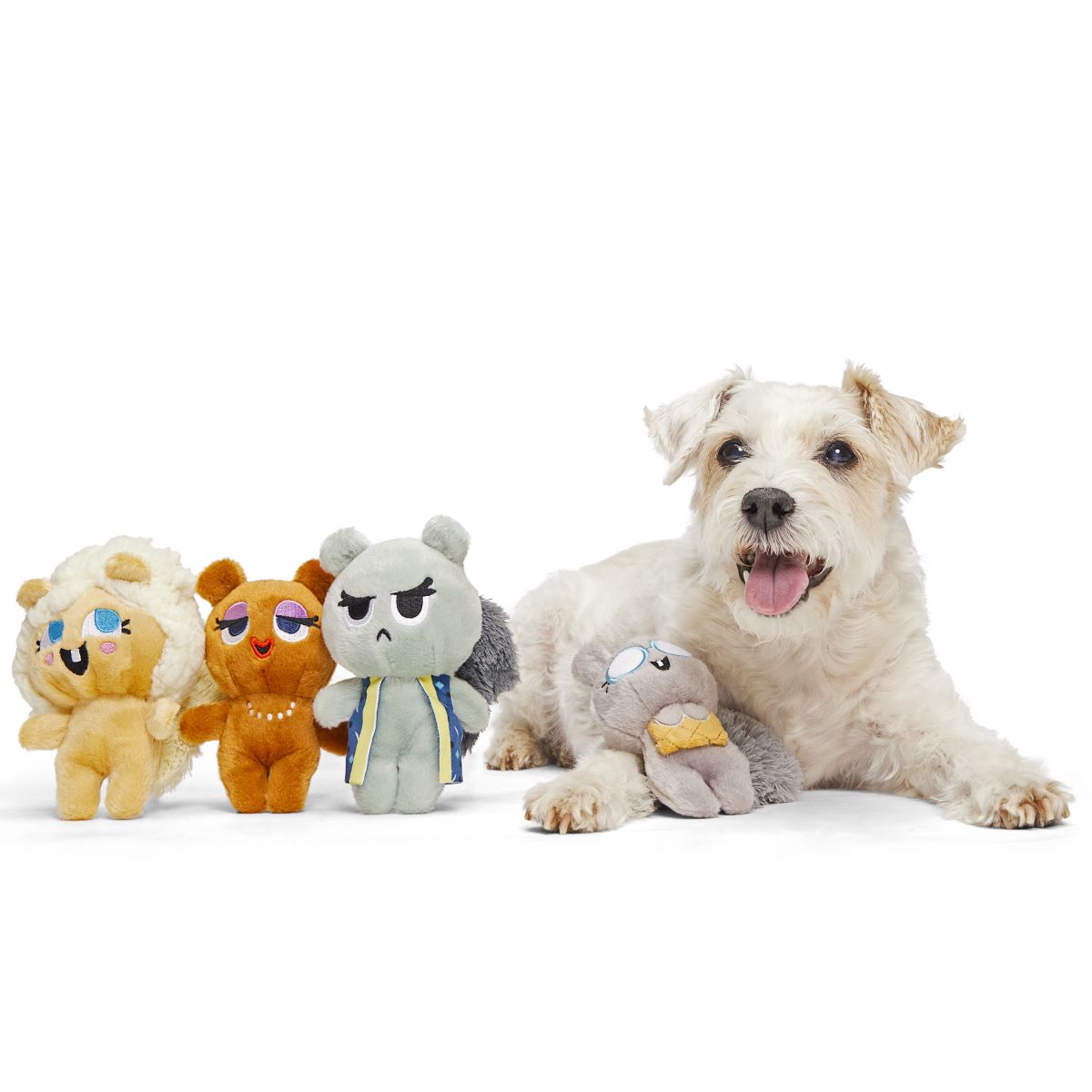 Golden Squirrels Plush Multi-Part Dog Toy