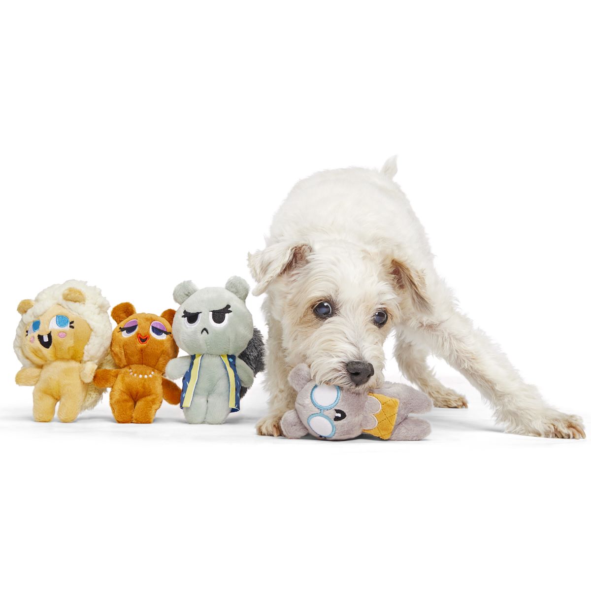 Golden Squirrels Plush Multi-Part Dog Toy